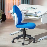 Bureaustoel Jessie - blauw/ wit