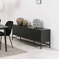 Dressoir Nebas 160cm, 3 deuren - zwart 