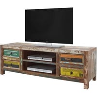 Tv-meubel Banksy 156cm met 4 lades - bruin 
