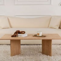 Salontafel Sabin - 100% MELAMINE - Saffier eiken - 40 x 60 x 119 cm