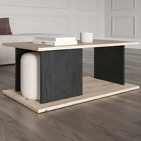 Salontafel Beatrice - 91x50x36cm - eikdecor/betonlook