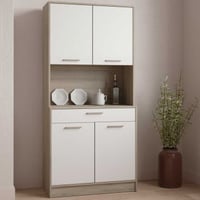 Buffetkast Romanie-Kronberg eik/mat wit