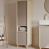Badkamer kolomkast Azul - 40x40x153cm - 2 deuren - beige