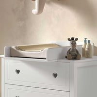 Luierplank Amori - dennenhout - wit