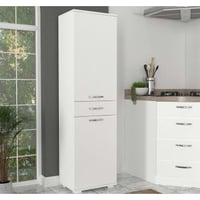 Opbergkast Ayris - met uitklapbare mand - 2 deuren & 1 lade - wit