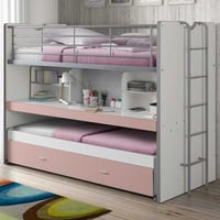 Hoogslaper Bonny 80 met bureau en bedlade - roze