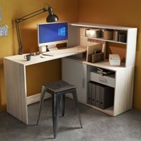 Bureau Brigitte-Shannon eik/mat wit