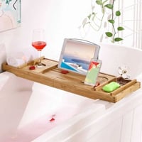 Luxe Bamboe Badplank met Verlengbaar Ontwerp 75-109cm