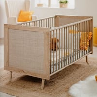 Babybed Bilal 140x70 - rafia/eik 