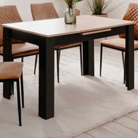 Verlengbare eettafel Birma - 125/165x80x75cm - artisan eik/zwart