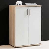 Commode Debby 2 deuren - wit/eik