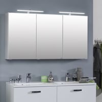 Spiegelkast Bobbi 120cm model 2 3 deuren & ledverlichting - wit