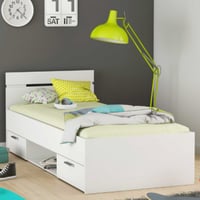 Bed Micheline met opbergruimte 90 x 200 cm-mat wit