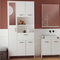 Badkamerkast Coralie | 83,4 x 32,8 x 184,9 cm | Wit