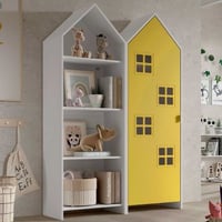 2-delige kledingkast Casami Bruges - 115x37x172 cm - Wit/geel