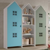 3-delige kledingkast Casami Bruges - 173x37x172 cm - Blauw/groen 