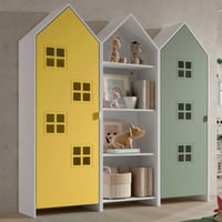 3-delige kledingkast Casami Bruges - 173x37x172 cm - geel/groen