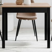 Keukentafel Capri - 90x67x76cm - eikdecor/zwart