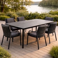 Tuintafel Basile 100x200cm HPL - antraciet