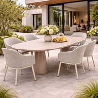 Tuintafel Romero Gescova - Romano Travertino White - 260x110x75 cm - Beige