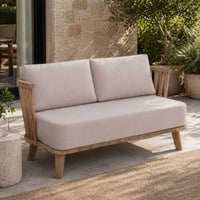 Tuinzetel Fez Gescova met kussenset - Teakhout - Beige