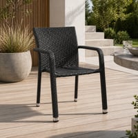 Tuinstoel Batilda Gescova - wicker - antraciet