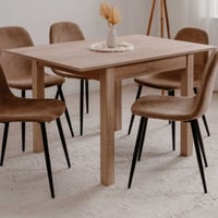 Uitschuifbare eettafel Coburg 80/120 - eik