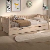 Kajuitbed Dallas - 90x200cm - met bedlade - massief dennenhout