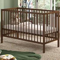 Babybed Dino | 60 x 120 cm | verstelbaar | beukenhout | walnootkleur