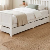 Set van 2 opberglades - 95x51x20cm - massief dennenhout - wit