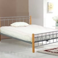 Bed Evelien 160x200 - metaal/hout decor