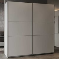 Garderobekast Spectre 195cm met schuifdeuren - mat wit