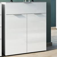 Commode Dudek 83cm met 2 deuren & 1 lade - wit 
