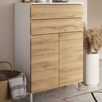 Badkamerkast Torres 60cm met 2 deuren & 2 lades - eikdecor/wit
