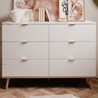 Ladekast Göteborg 120cm 6 lades - wit 