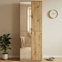 Kledingkast Projekt X Emob - Artisan Oak - 60x193x34 cm - Spiegeldeuren