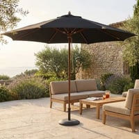 Parasol Joplin - Ø350cm - teakhout/zwart