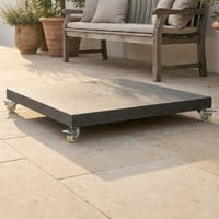 Parasolvoet op wieltjes 80x80cm 120kg - graniet