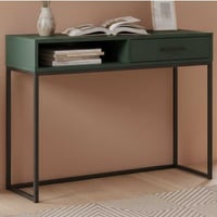 Make-uptafel Lisanne 107cm 1 lade - donkergroen 