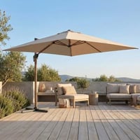 Zweefparasol Dallas - 300x300cm - ivoor