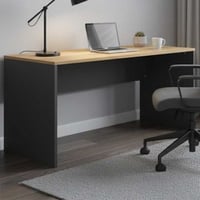 Bureau Robert 158 cm - antraciet/eik