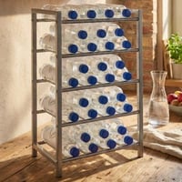 Flessenrek | 34 x 22 x 59 cm | Grijs / Metaal