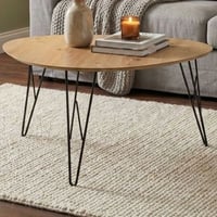 Salontafel Ramblas 80x78 - metaal/eik