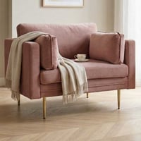 Fauteuil Boom - Fluweel - 90x88x110 cm - Oudroze