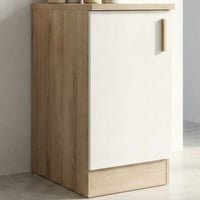 Onderkast Romanie 40 cm 1 draaideur en 1 legplank-Kronberg eik/mat wit