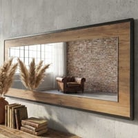 Quantum Idea Decoratieve spaanplaatspiegel | 100% melamine | Atlantische den, zwart