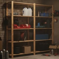 Houten opbergrek dubbel