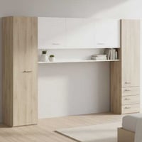 Brugkast Tidelle-mat wit/eikdecor