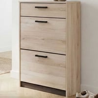 Schoenenkast Watson - 80x29x102cm - 2 deuren & 1 lade - eikdecor