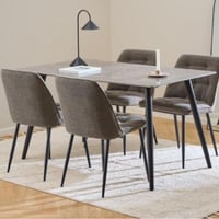 Rechthoekige eettafel Wicklow - 140x80x75cm - keramiek - grijs